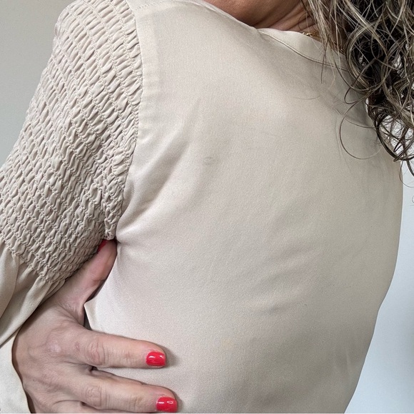 Kobi Halperin Julee Silk Tie-Front Blouse in Champagne - Picture 12 of 14